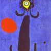Inspired by Joan Miró’s Woman in Front of the Sun (1950) – Figurative Surrealist Oil Painting on Canvas