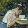 Custom Oil Painting Inspired by Henri Matisse – 'Woman Reading in a Garden' (1902-1903) – Impressionist Genre Art on Panel