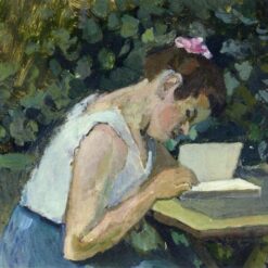 Custom Oil Painting Inspired by Henri Matisse – 'Woman Reading in a Garden' (1902-1903) – Impressionist Genre Art on Panel