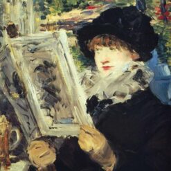 Oil Painting Inspired by Edouard Manet: Woman Reading (Le Journal Illustre) c.1879 on Canvas