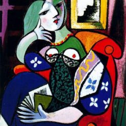 Surrealist Genre Painting Inspired by Picasso – 'Woman with Book' (1932) Oil on Canvas