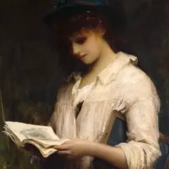 Hand-Painted Sir Luke Fildes ‘A Schoolgirl’ Oil Painting - 19th Century Genre Art on Canvas from Dafen Village Studio