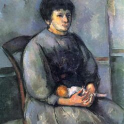 Paul Cézanne’s "Young Girl with a Doll" | 1902 Post-Impressionist Oil on Canvas | Portrait Painting