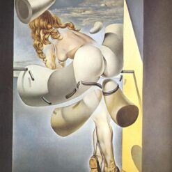 Inspired by Salvador Dali: Young Virgin Auto-Sodomized by the Horns of Her Own Chastity – Surrealist Symbolic Oil Painting