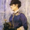 Young Woman in a Round Hat – Inspired by Edouard Manet’s 1877 Impressionist Portrait