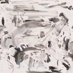 Contemporary Floating Frame Gray Oil Painting – Elegant Wall Art for Home and Office Interior Design
