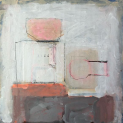 Geometric Pink Abstract Oil Painting Reproduction - Hand-Painted in Dafen Village - Contemporary Abstract Wall Art for Home Decor
