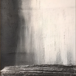 Gray and Beige Abstract Oil Painting – Minimalist Bohemian Wall Art for Living Room, Elegant Texture Art