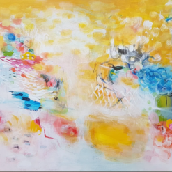 Yellow Abstract Print – Large Modern Art Wall Decor for Contemporary Interiors