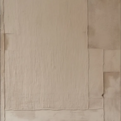 Large Beige Abstract Painting – Textured Wabi-Sabi Wall Art, Geometric Beige Wall Decor for Living Room