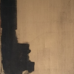 Black and Beige Abstract Canvas Art – Minimalist Wabi-Sabi Wall Art for Modern Bohemian Living Room