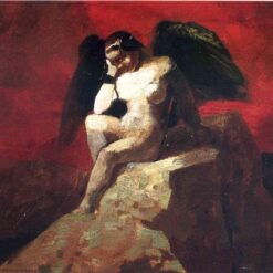 Angel in Chains’ by Odilon Redon – Symbolist 1875 Religious Oil on Canvas