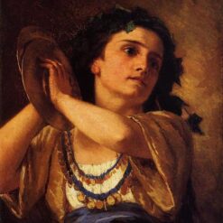 Hand-Painted Reproduction of Mary Cassatt’s ‘Bacchante’ – 1872 Realist Oil Painting