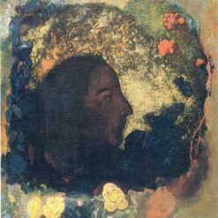 Black Profile (Gauguin)’ by Odilon Redon – 1906 Symbolist Oil Painting on Canvas
