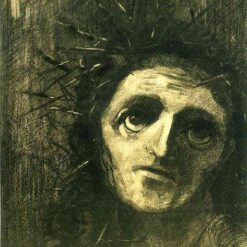Christ’ by Odilon Redon – Symbolist Lithograph Exploring Religious Themes
