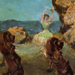 Hand-Painted Reproduction of Degas’ ‘Dancer on Stage’ – c.1890 Impressionist Oil Genre Painting