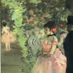 Hand-Painted Reproduction of Degas’ ‘Dancers Backstage’ – 1872 Impressionist Oil Genre Painting