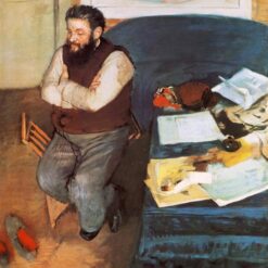 Diego Martelli by Edgar Degas – 1879 Impressionist Oil Portrait Reproduction