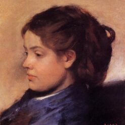 Emma Dobigny Portrait by Edgar Degas – 1869 Impressionist Oil Painting Reproduction