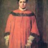 Hand-Painted Reproduction of Degas’ ‘Girl in Red’ – 1866 Impressionist Oil Portrait