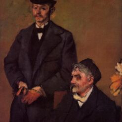 Hand-Painted Reproduction of Degas’ ‘Henri Rouart and His Son Alexis’ – c.1895-1898 Impressionist Oil Portrait