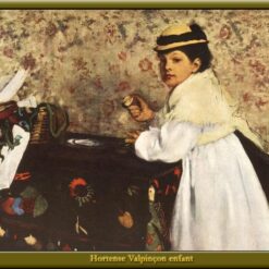 Hand-Painted Reproduction of Degas’ ‘Hortense Valpinson’ – 1871 Impressionist Oil Portrait