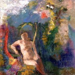 Landscape with Eve’ (c.1900) by Odilon Redon – Symbolist Religious Painting on Canvas