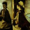 1875 Degas ‘Madame Jeantaud in the Mirror’ – Hand-Painted Impressionist Oil Portrait Reproduction