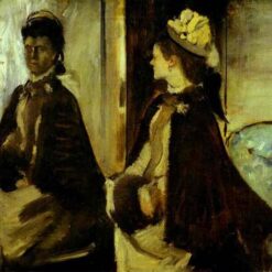 1875 Degas ‘Madame Jeantaud in the Mirror’ – Hand-Painted Impressionist Oil Portrait Reproduction