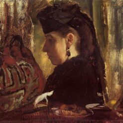 Hand-Painted Reproduction of Degas’ ‘Mademoiselle Marie Dihau’ – 1868 Impressionist Oil Portrait