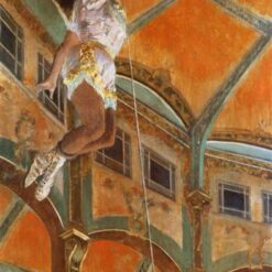 Miss La La at the Cirque Fernando by Edgar Degas – 1879 Impressionist Oil Genre Painting Reproduction