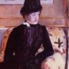 Hand-Painted Reproduction of Mary Cassatt’s ‘Mrs. Gardner Cassatt in Black’ – 1880 Oil Portrait