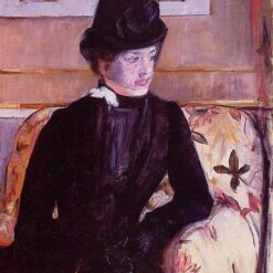 Hand-Painted Reproduction of Mary Cassatt’s ‘Mrs. Gardner Cassatt in Black’ – 1880 Oil Portrait