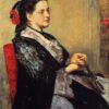 Mary Cassatt ‘Portrait of a Lady of Seville’ – 1873 Realist Oil Painting Reproduction