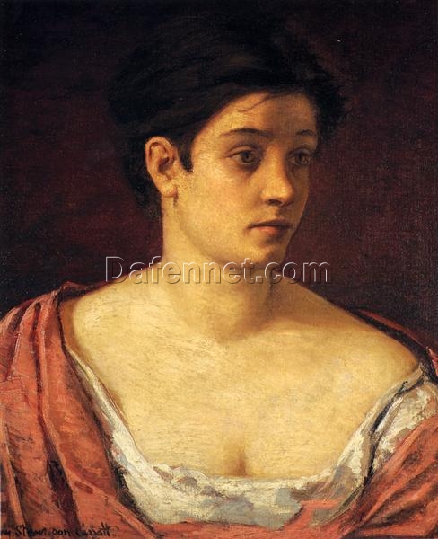 1872 Mary Cassatt ‘Portrait of a Woman’ – Hand-Painted Realist Portrait Reproduction