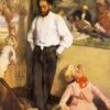 Hand-Painted Reproduction of Degas’ ‘Portrait of Henri Michel-Levy in His Studio’ – 1878-1879 Impressionist Oil Portrait