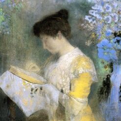 Portrait of Madame Arthur Fontaine’ by Odilon Redon – 1901 Symbolist Oil Painting