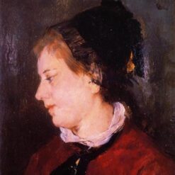 Hand-Painted Reproduction of Mary Cassatt’s ‘Portrait of Madame Sisley’ – 1873 Realist Portrait