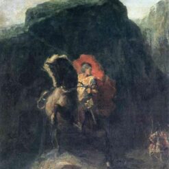 Roland at Roncesvalles’ by Odilon Redon – 1869 Oil Painting, Symbolist Literary Theme