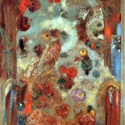 Odilon Redon ‘Stained Glass Window (Allegory)’ – 1908 Allegorical Oil on Canvas