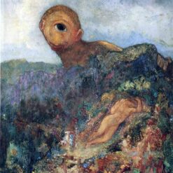 Odilon Redon ‘The Cyclops’ – 1898-1900 Mythological Symbolist Oil Painting on Canvas