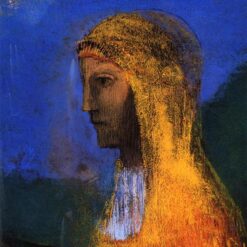 Odilon Redon ‘The Druidess’ – 1893 Charcoal, Paper, and Pastel Symbolist Portrait