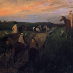 The Promenade on Horseback by Edgar Degas – 1867-1868 Impressionist Oil Painting Reproduction