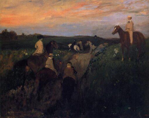 The Promenade on Horseback by Edgar Degas – 1867-1868 Impressionist Oil Painting Reproduction