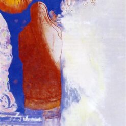 The Saint’ by Odilon Redon – 1903 Religious Oil Painting on Cardboard