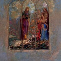 Odilon Redon ‘The Window’ – 1904 Oil on Canvas Symbolist Painting