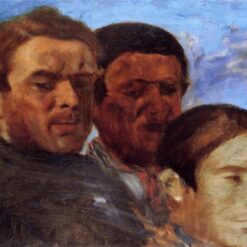 Hand-Painted Reproduction of Degas’ ‘Three Heads’ – c.1871 Impressionist Oil Portrait