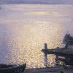 Custom Hand-Painted Oil Painting - Fishing Boat on Water, Dafen Village Studio