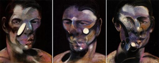 Custom Oil Painting – Francis Bacon 1975 Three Studies for a Portrait of Peter Beard from Dafen Oil Painting Studio