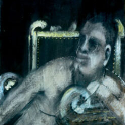 Francis Bacon Man in a Chair – 1952 Expressionist Portrait, Custom Oil Painting 60.5x50 cm from Dafen Village Studio